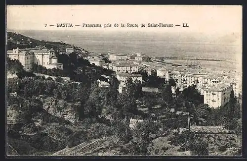 AK Bastia, Panorama pris de la Route de Saint-Florent