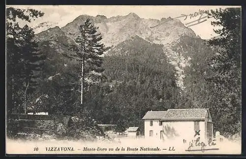 AK Vizzavona, Monte-Doro vu de la Route Nationale