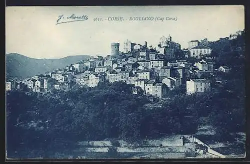 AK Rogliano / Corse, Blick auf das Bergdorf