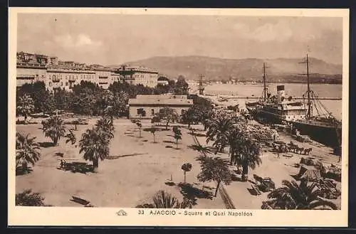 AK Ajaccio, Square et Quai Napoléon