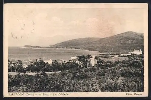 AK Barcaggio /Corse, Vue Générale et sa Plage