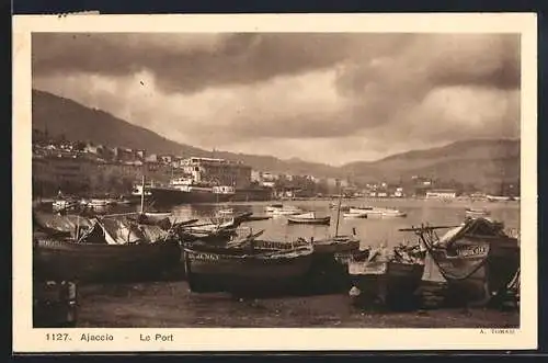 AK Ajaccio, Le Port, Hafen mit Fischerbooten