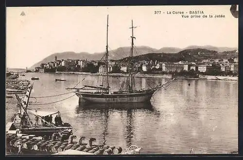 AK Bastia /Corse, Vue prise de la Jetée