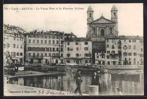 AK Bastia /Corse, Le Vieux Port et la Paroisse St-Jean