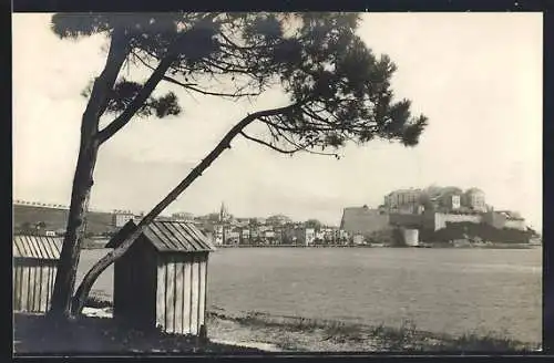 AK Calvi, panorama vu de la plage