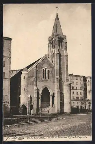 AK Bastia /Corse, N.-D. de Lourdes, Église de Capanelle