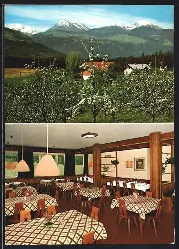 AK Natz-Schabs /Südtirol, Gasthof-Albergo Flötscher, Aussen- und Innenansicht