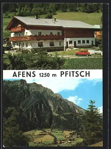 AK Afens /Pfitsch, Gasthof Graushof, Ortspanorama