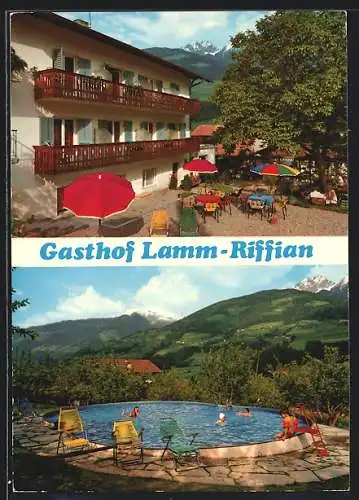 AK Riffian, Gasthof Lamm mit Schwimmbecken