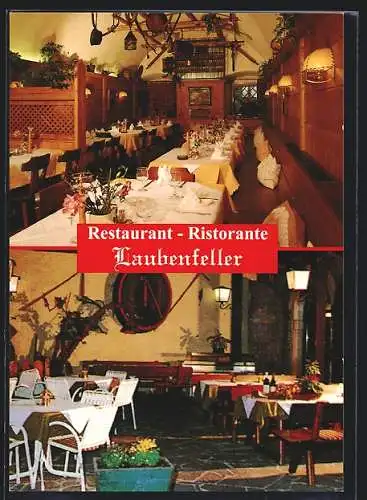 AK Meran, Restaurant Laubenkeller, Innenansichten, Lauben 118