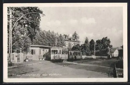 AK Tabarz, Endstation der Thüringer Waldbahn, Strassenbahn