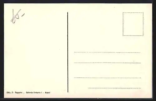AK Napoli, Ingresso alla Galleria Umberto I. in via S. carlo, Strassenbahn