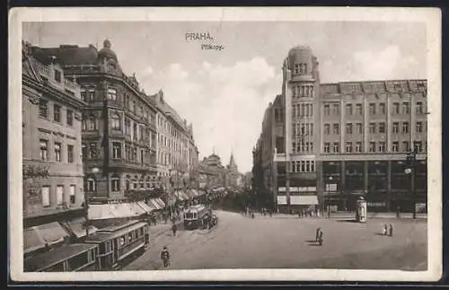 AK Praha, Prikopy, Strassenbahn