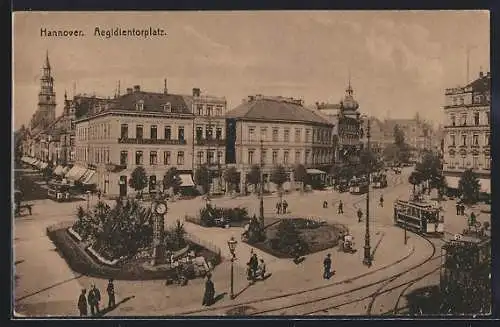 AK Hannover, Aegidientorplatz mit Strassenbahn