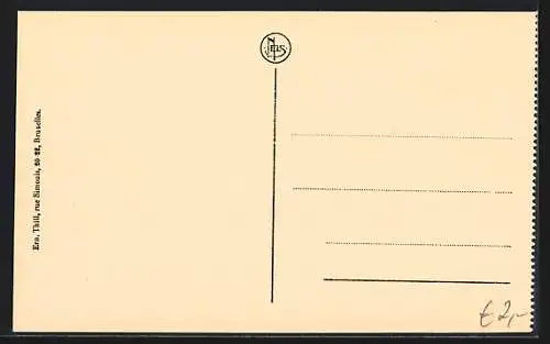 AK Bruxelles, Gare du Nord et Place Rogier, Strassenbahn