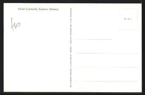 AK Geneve, Strassenansicht mit Hotel Cornavin und Strassenbahn