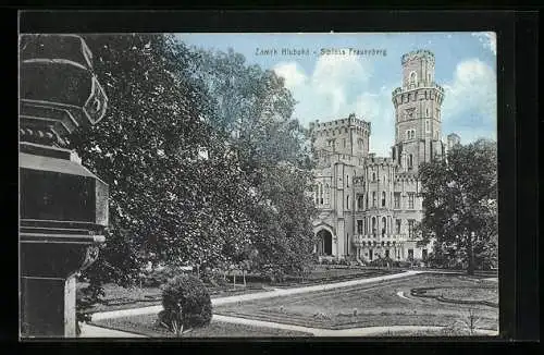 AK Frauenberg, Blick aufs Schloss und die Parkanlagen