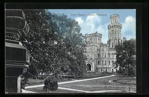 AK Frauenberg, Blick aufs Schloss und die Parkanlagen