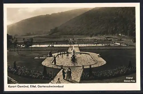 AK Gemünd / Eifel, Gartenschwimmbad