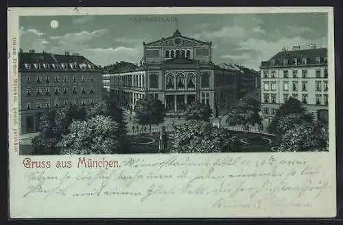 Mondschein-Lithographie München, Gärtnerplatz