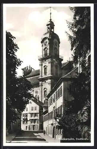 AK Neckarsulm, an der Stadtkirche