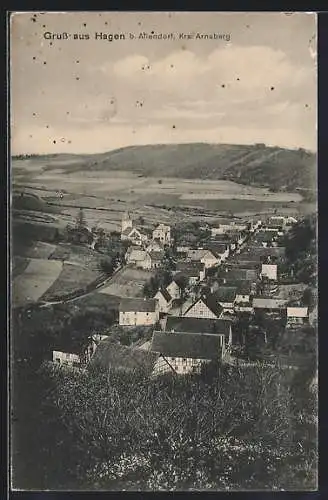 AK Hagen / Allendorf, Totale vom Berg aus gesehen