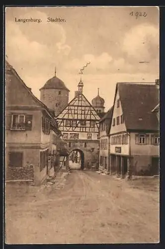 AK Langenburg, Blick zum Stadttor