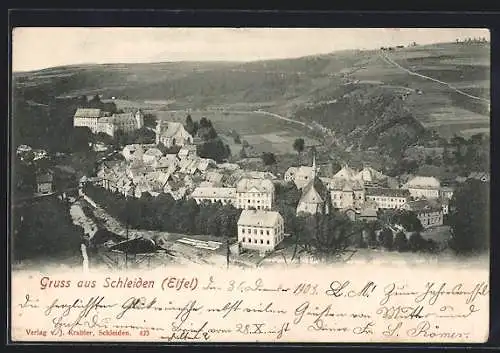 AK Schleiden /Eifel, Teilansicht mit Kirche