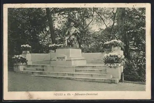 AK Neuss a. Rh., Schwann-Denkmal