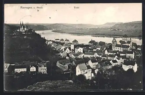 AK Remagen a. Rhein, Totalansicht mit Kirche