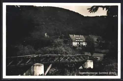 AK Gemünd /Eifel, Jugendherberge und Brücke