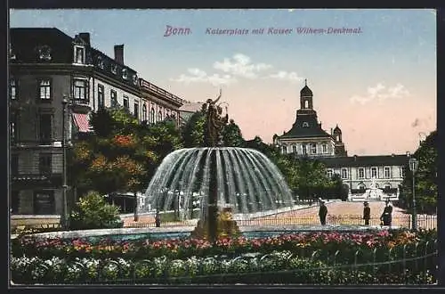 AK Bonn, Kaiserplatz mit Kaiser Wilhelm-Denkmal