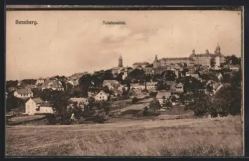 AK Bensberg, Totalansicht mit Kirchen