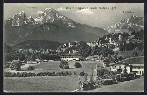 AK Berchtesgaden, Ortsansicht vom Malerhügel