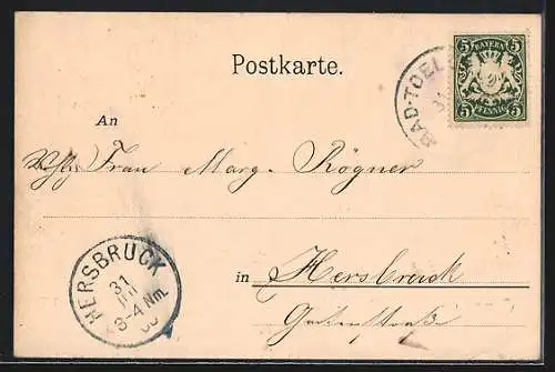 AK Bad Tölz, Ortsansicht mit Isarbrücke, Kirche und Umgebung