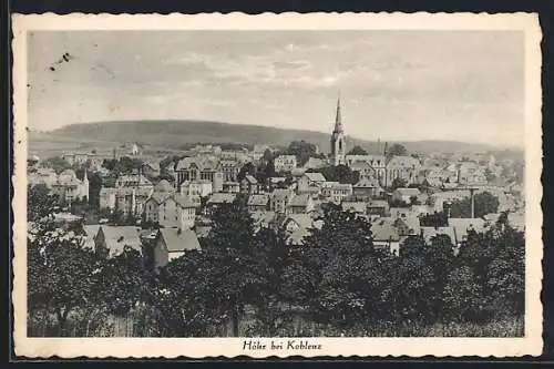 AK Höhr bei Koblenz, Ortsansicht aus der Vogelschau