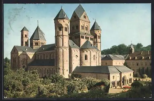 AK Maria Laach, Blick auf die Westtürme der Basilika