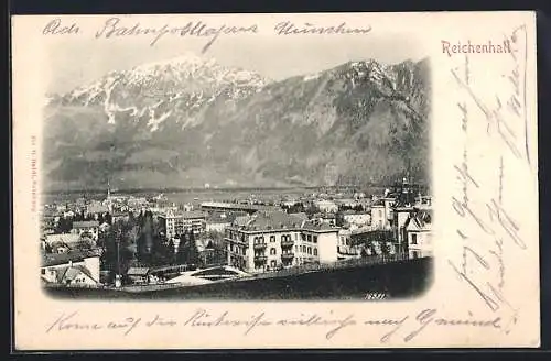 AK Reichenhall, Ortsansicht aus der Vogelschau