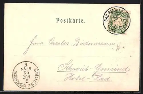 AK Reichenhall, Ortsansicht aus der Vogelschau