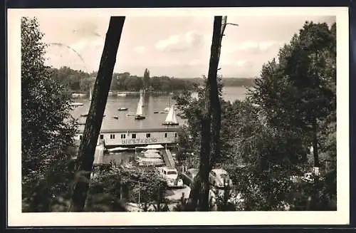 AK Berlin-Wannsee, Restaurant Westfalia im Bootshafen