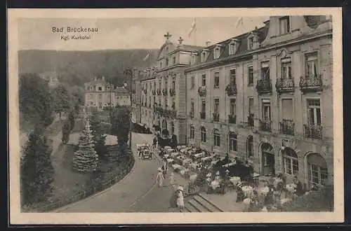 AK Bad Brückenau, Kgl. Kurhotel und Strassenpartie