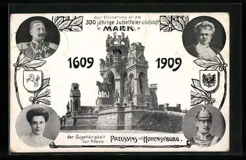 AK 300 jährige Jubiläumsfeier der Grafschaft Mark, Kaiser Wilhelm II.