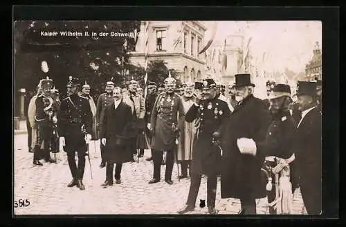 AK Zürich, Kaiser Wilhelm II. zu Besuch in der Schweiz