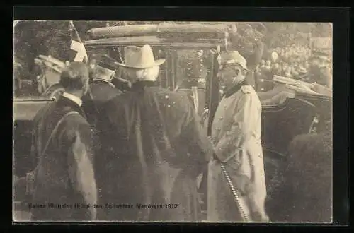 AK Kaiser Wilhelm II. bei den Schweizer Manövern 1912