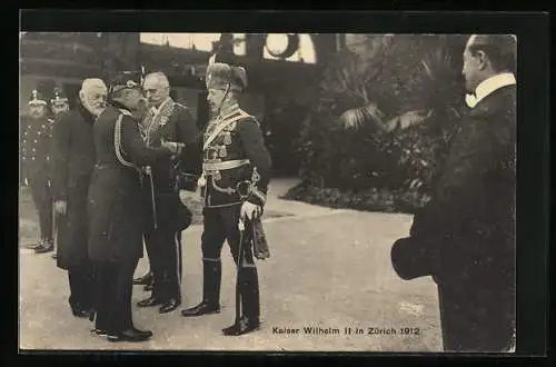 AK Kaiser Wilhelm II. in Zürich 1912