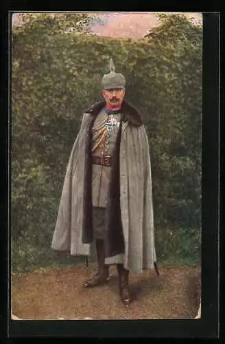 AK Kaiser Wilhelm II. in Uniform mit Pickelhaube