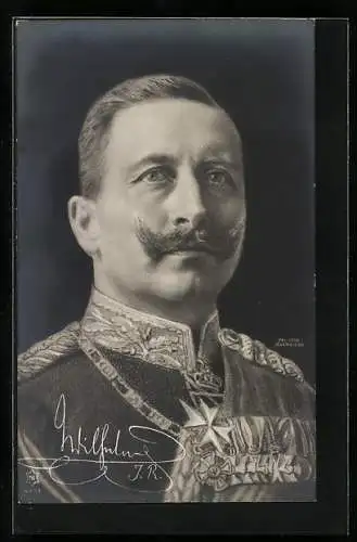 AK Kaiser Wilhelm II. in Uniform mit Orden