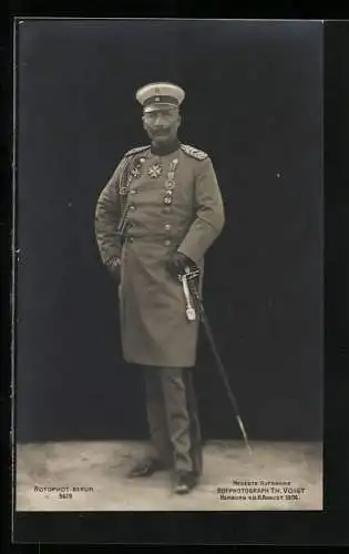 AK Kaiser Wilhelm II. in Uniform mit Schirmmütze