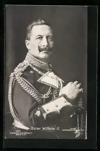 AK Kaiser Wilhelm II. in Uniform mit Orden