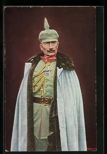 AK Kaiser Wilhelm II. in Uniform mit Pickelhaube